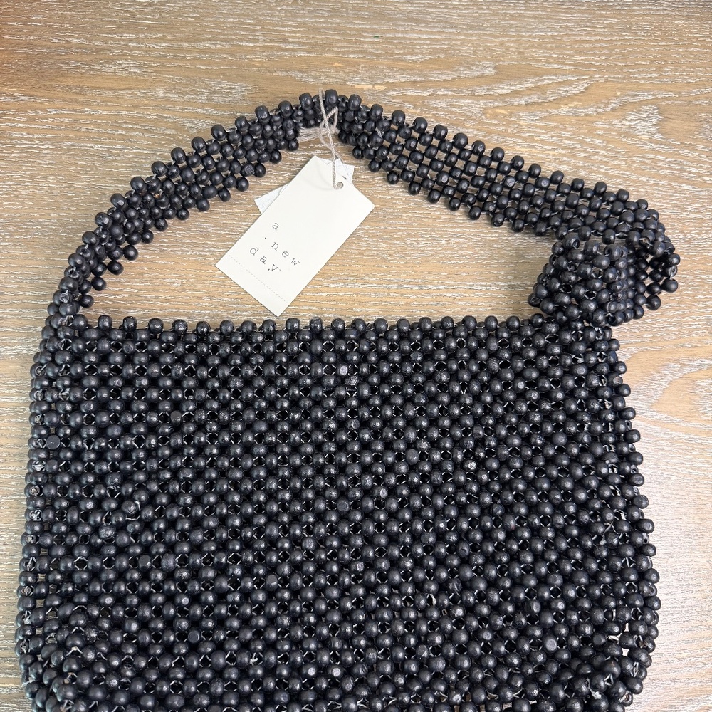 Beaded Shoulder Bag - A New Day™ Black - Picture 4 of 4